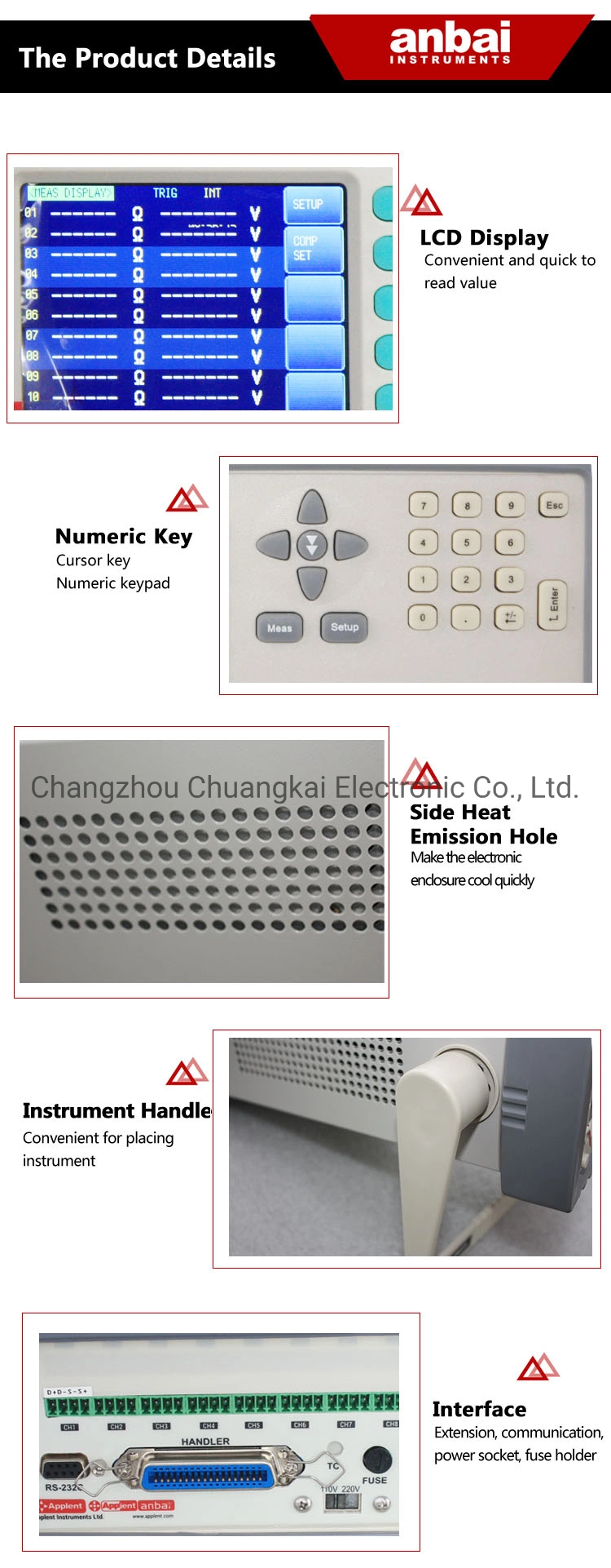 Anbai At5210 Multi-Channel Battery Resistance Tester Lithium Battery Test Equipment